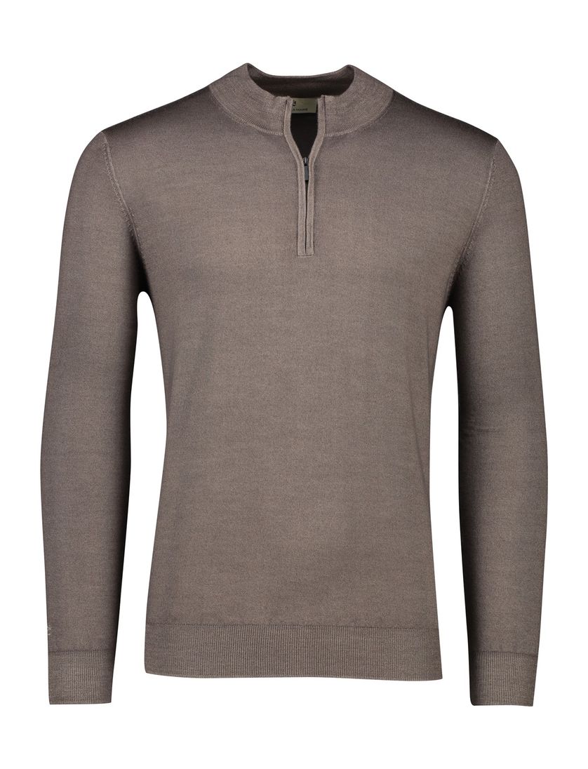 wollen trui Thomas Maine bruin normale fit
