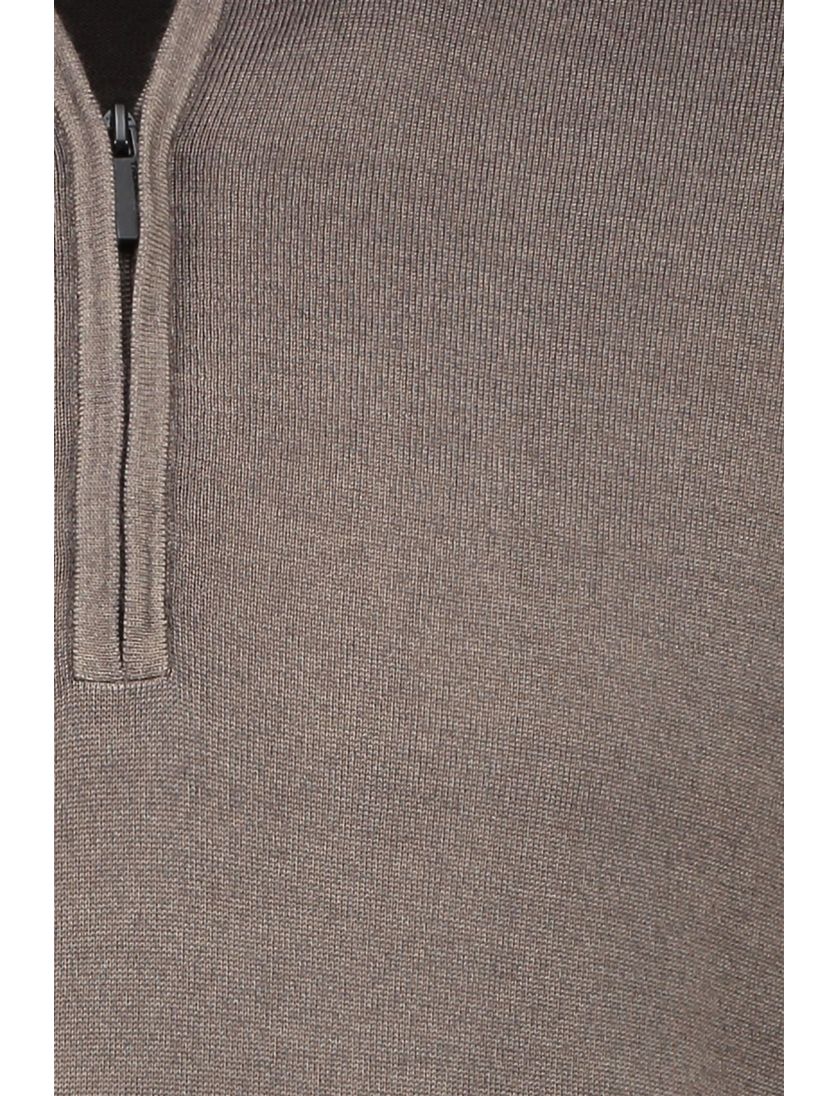 wollen trui Thomas Maine bruin normale fit