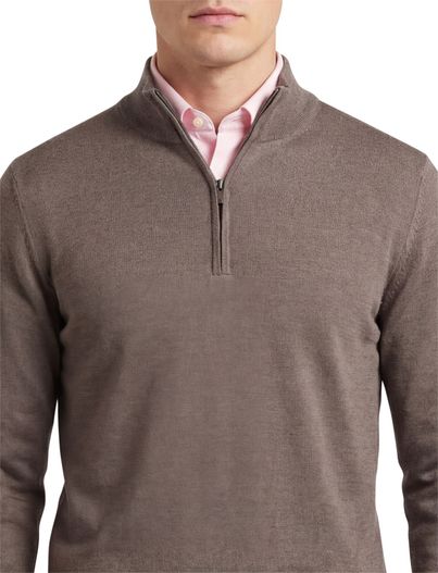 Thomas Maine wollen trui Thomas Maine bruin normale fit