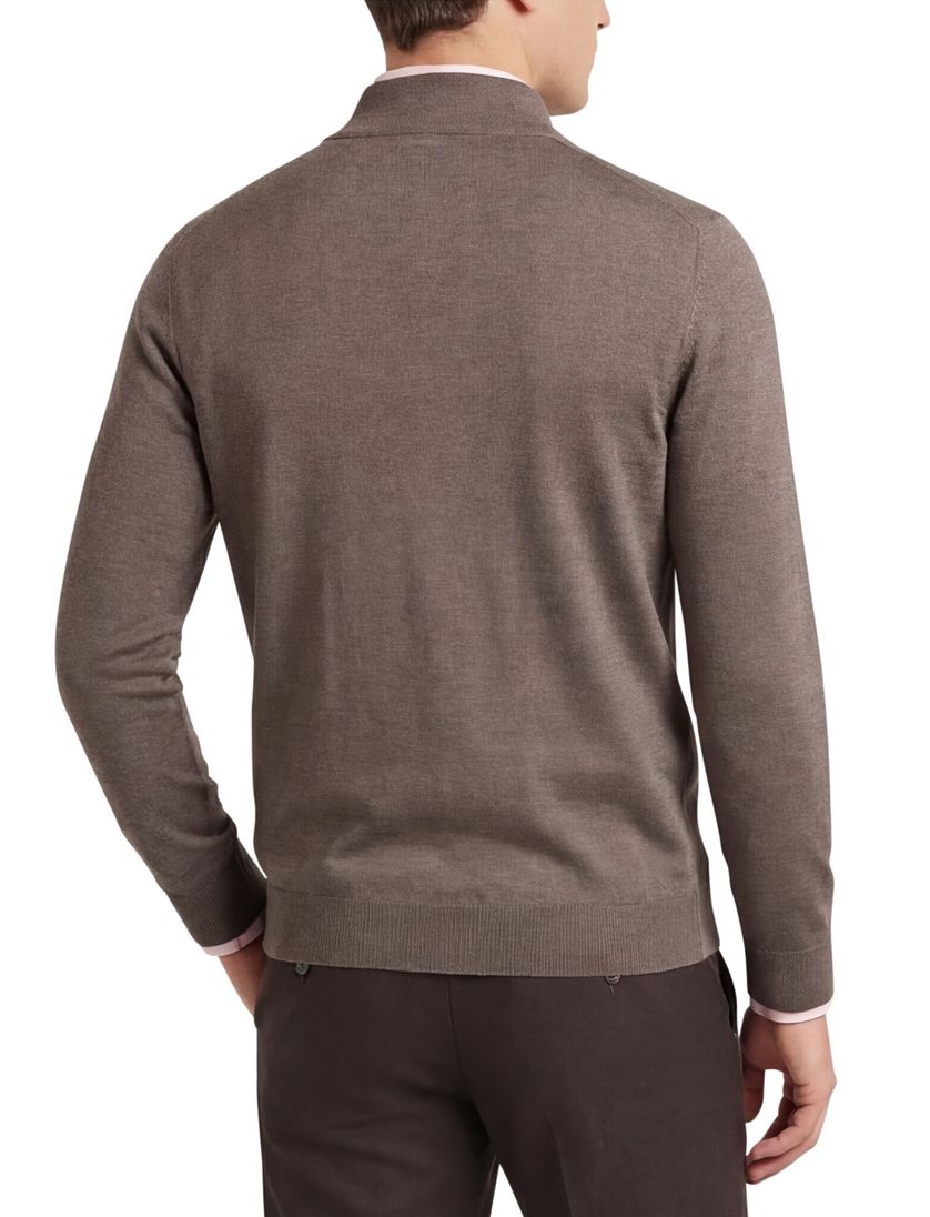 wollen trui Thomas Maine bruin normale fit