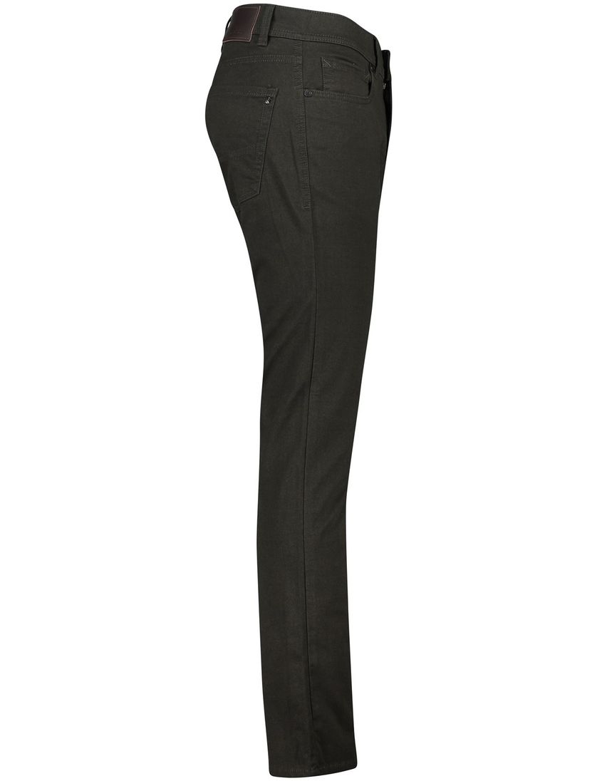 Pierre Cardin Lyon Tapered 5-pocket donkergroen effen