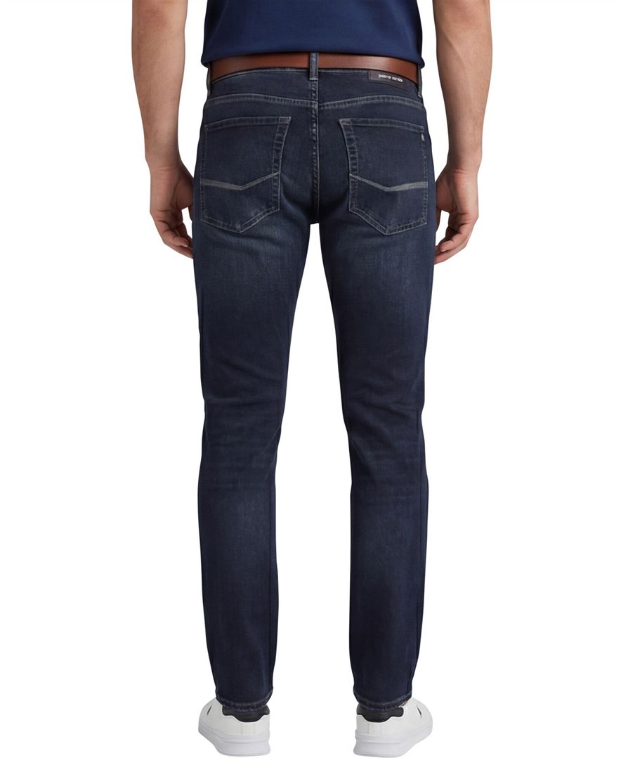 Pierre Cardin jeans Lyon donkerblauw effen katoen