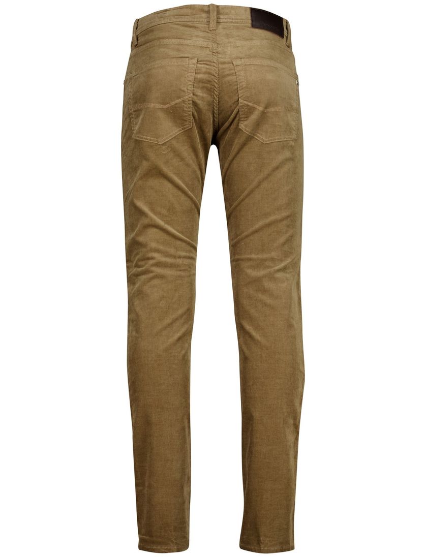 Pierre Cardin Lyon tapered fit broek bruin