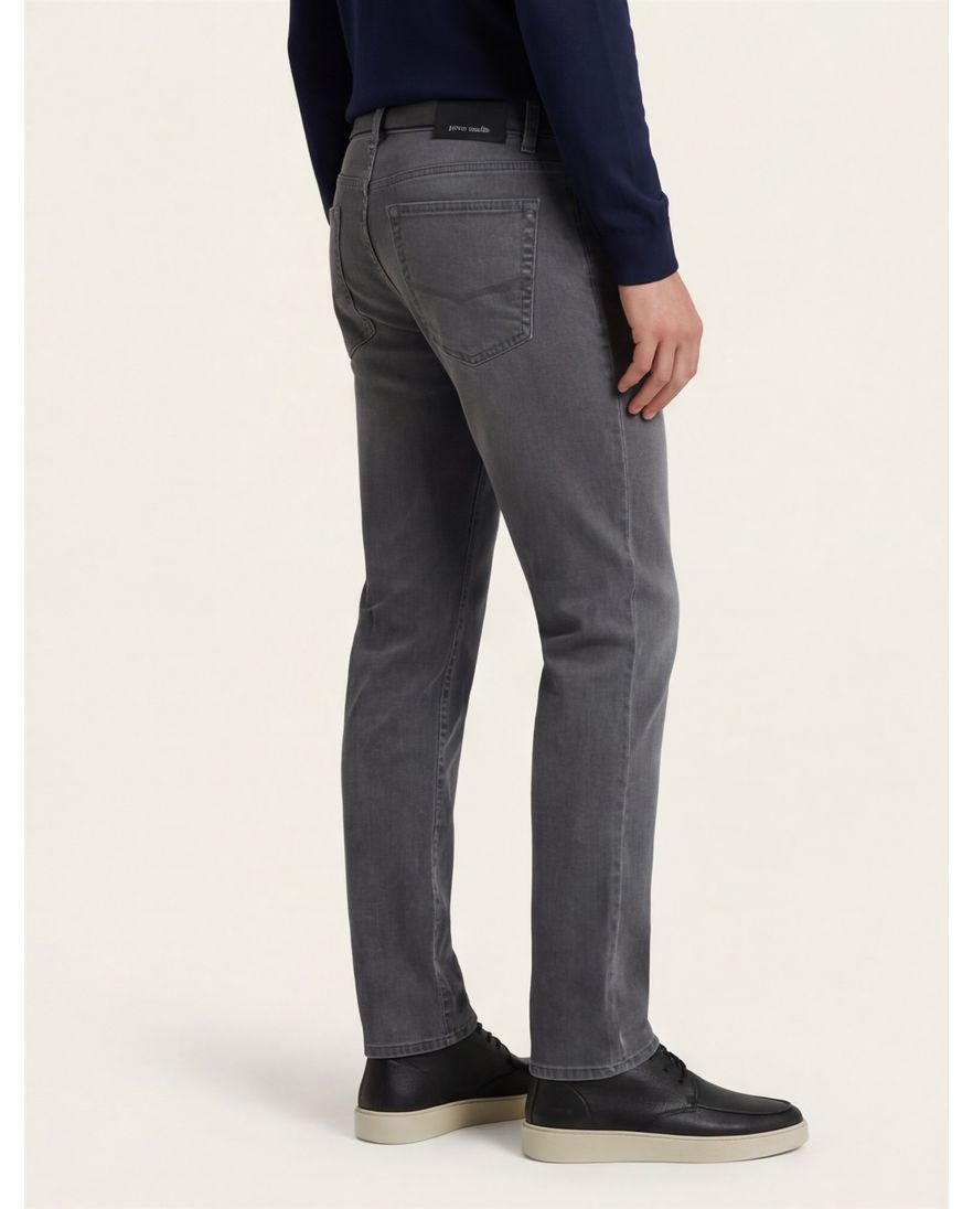 Pierre Cardin jeans Lyon grijs effen denim stretch