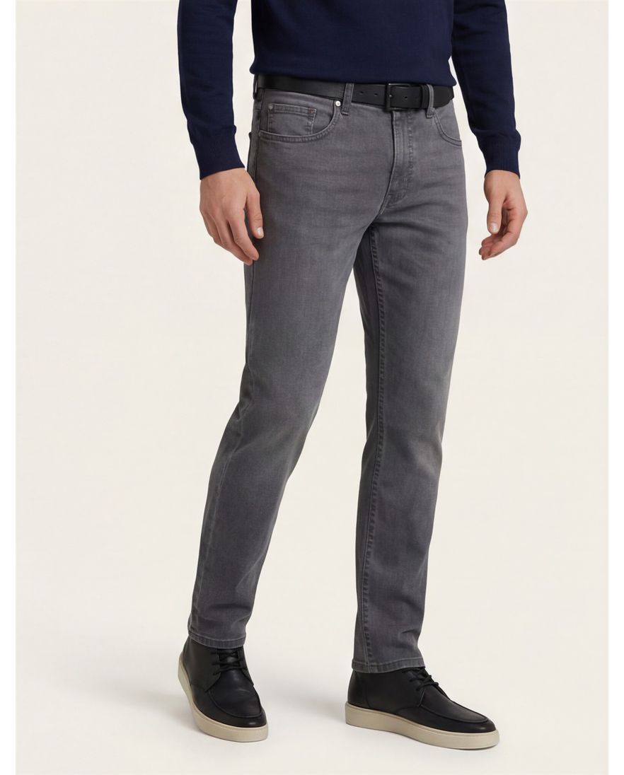 Pierre Cardin jeans Lyon grijs effen denim stretch