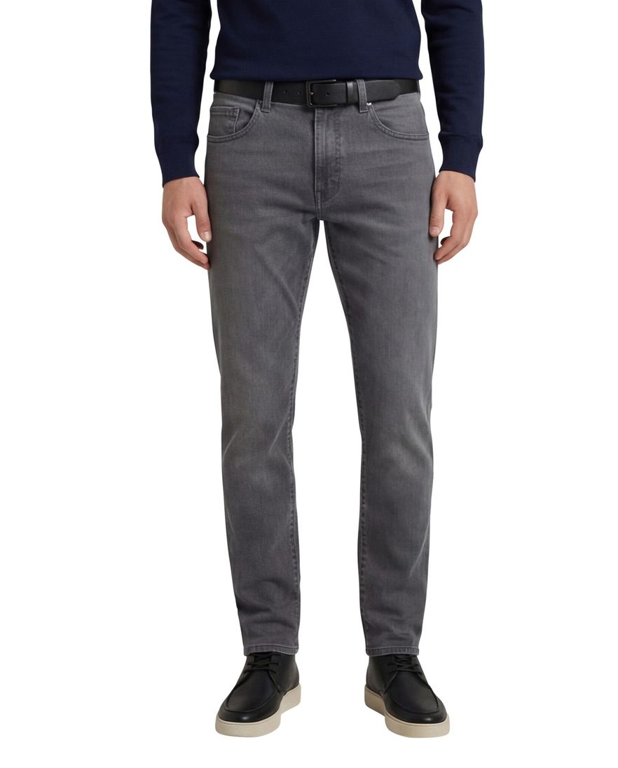 Pierre Cardin jeans Lyon grijs effen denim stretch