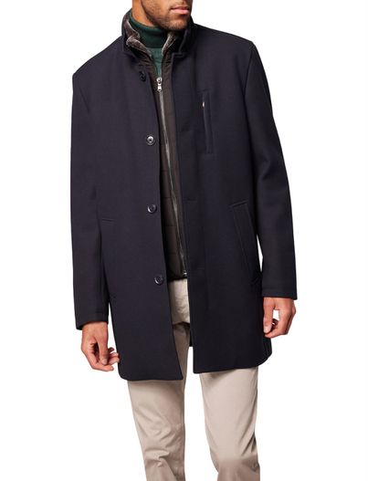 Pierre Cardin winterjas Pierre Cardin Christian effen donkerblauw