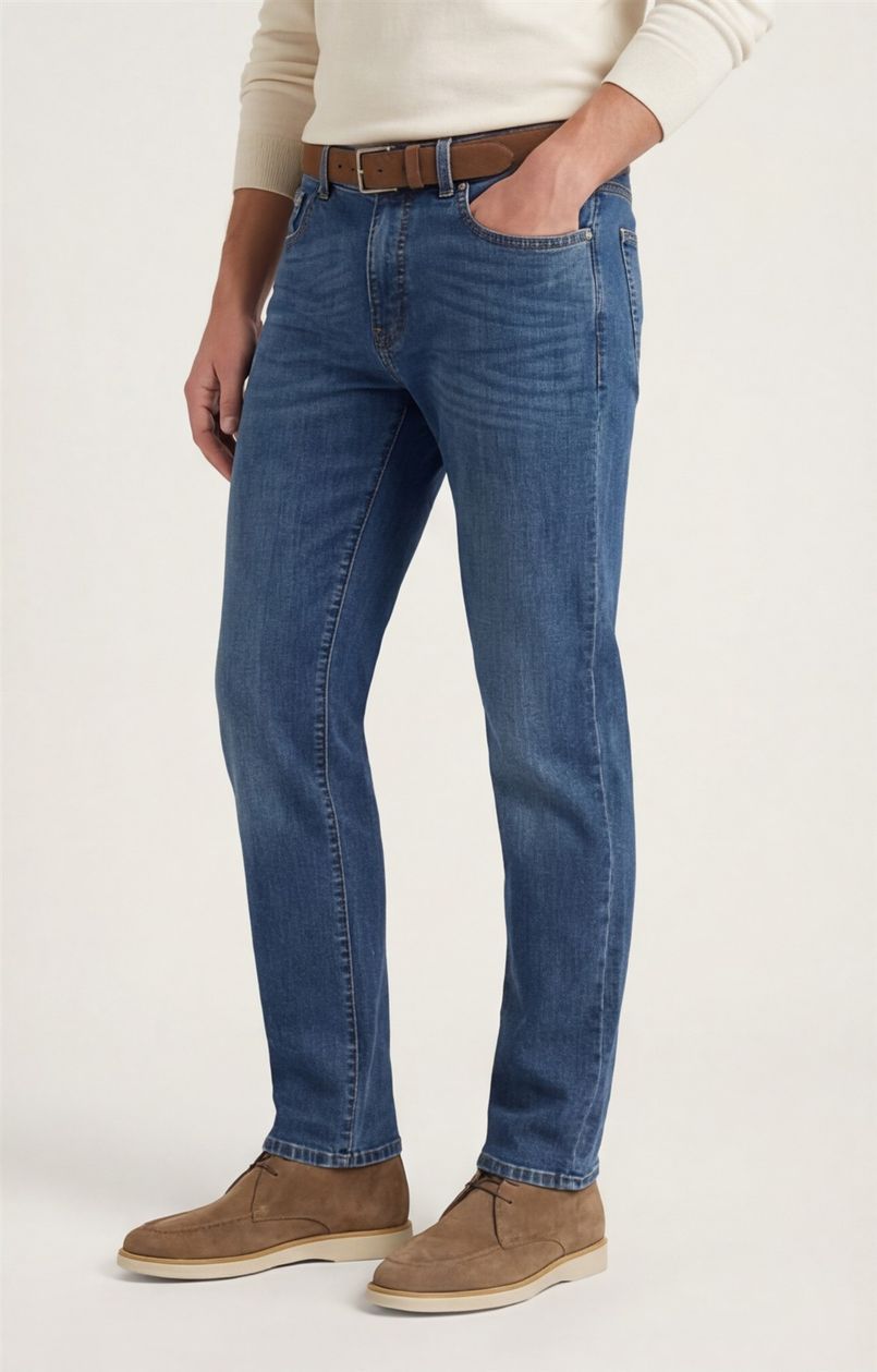 5-pocket Pierre Cardin Lyon Big & Tall blauw katoen