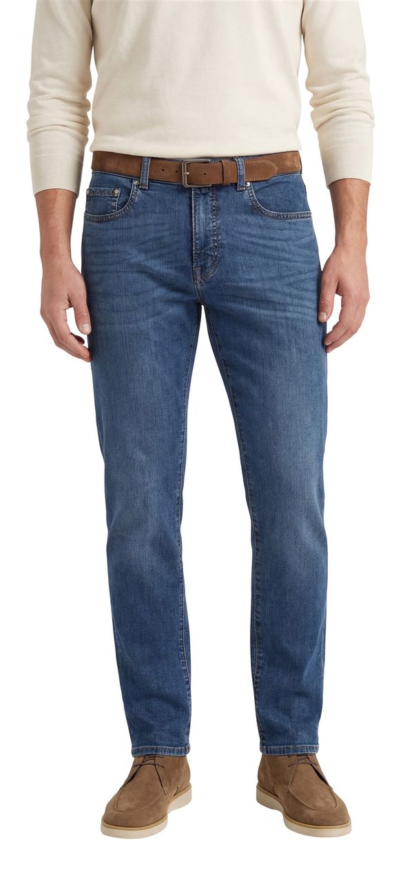 5-pocket Pierre Cardin Lyon Big & Tall blauw katoen