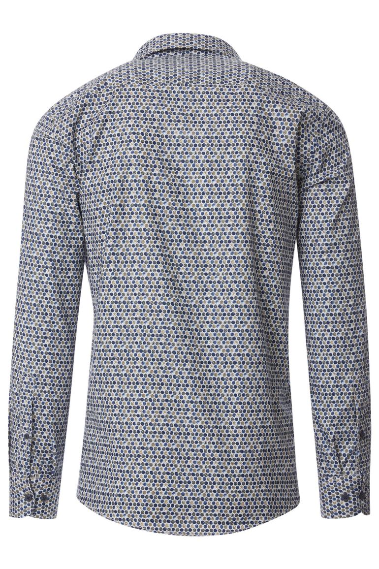 Casa Moda casual overhemd blauw met print