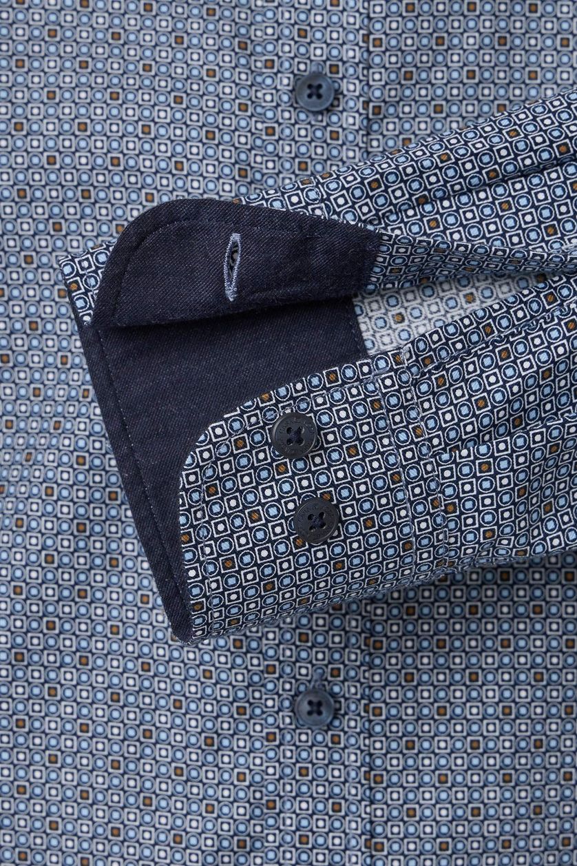 casual overhemd Casa Moda donkerblauw geprint