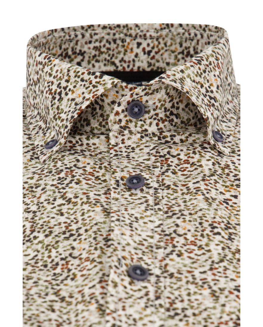 Casa Moda overhemd Casual Fit groen geprint