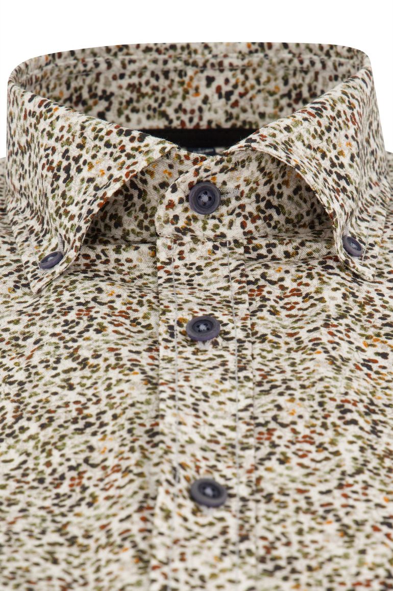Casa Moda overhemd Casual Fit groen geprint