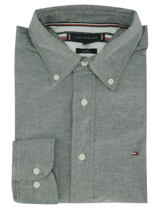 Tommy Hilfiger overhemd grijsblauw button-down