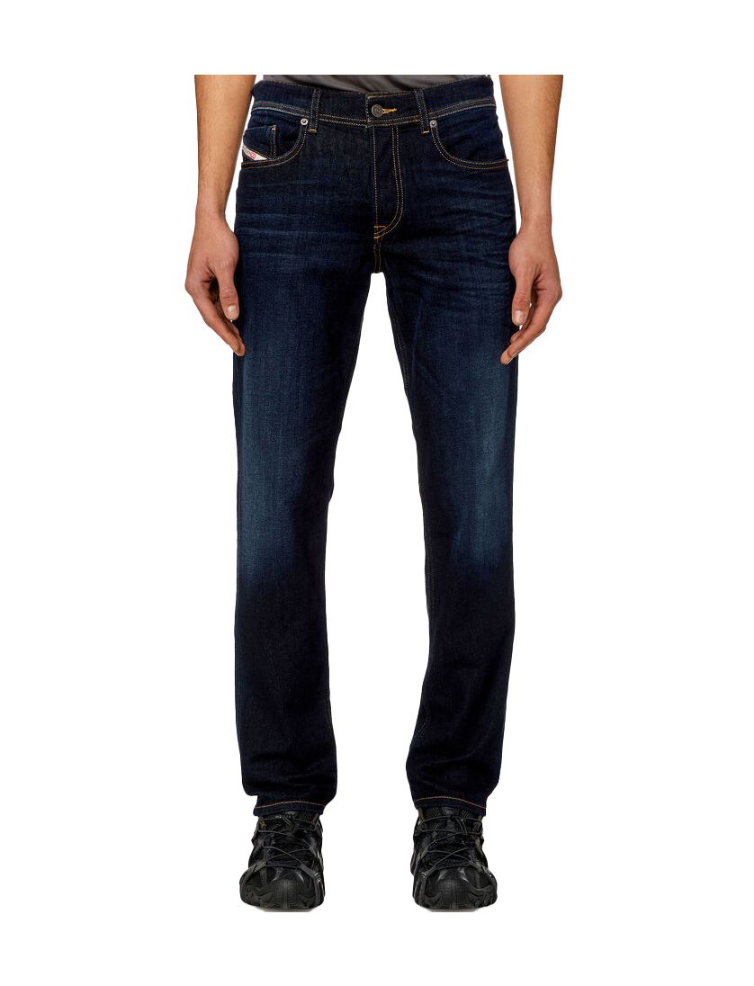 Diesel broek D-Finitive wijde fit donkerblauw denim
