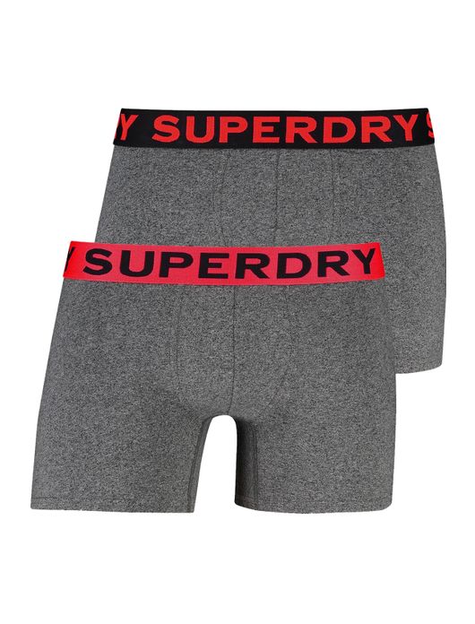 boxershort Superdry effen katoen grijs