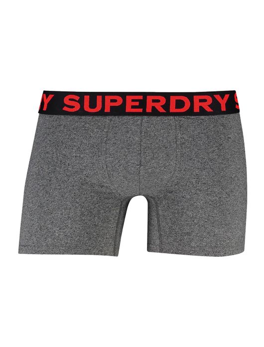 boxershort Superdry effen katoen grijs