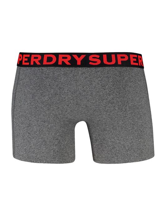 boxershort Superdry effen katoen grijs