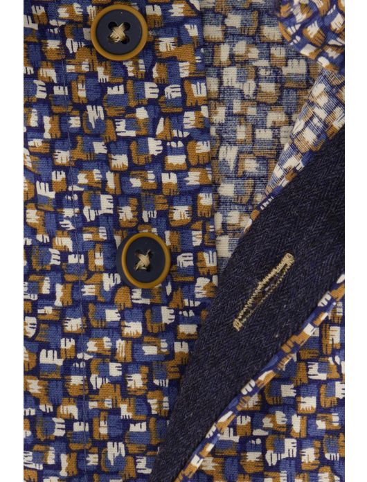 casual overhemd blauw Portofino Regular Fit