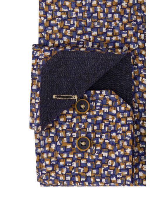 casual overhemd blauw Portofino Regular Fit
