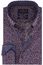 Portofino Regular Fit overhemd bordeaux geprint katoen