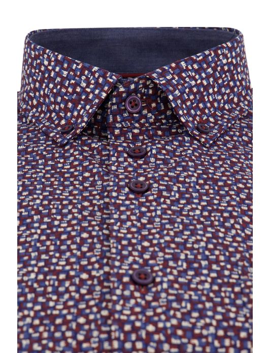 casual overhemd blauw Portofino Regular Fit