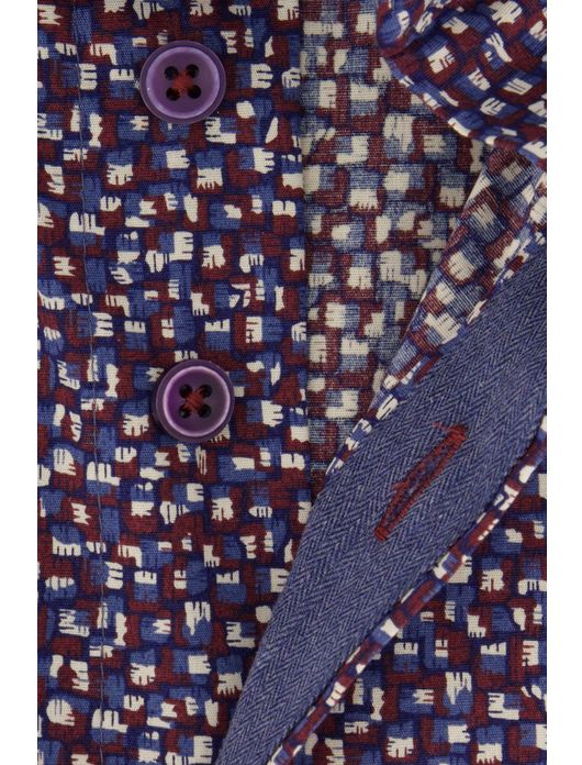 casual overhemd blauw Portofino Regular Fit