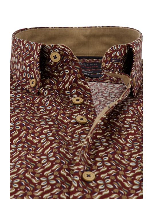 casual overhemd rood Portofino Regular Fit