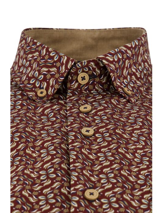 casual overhemd rood Portofino Regular Fit