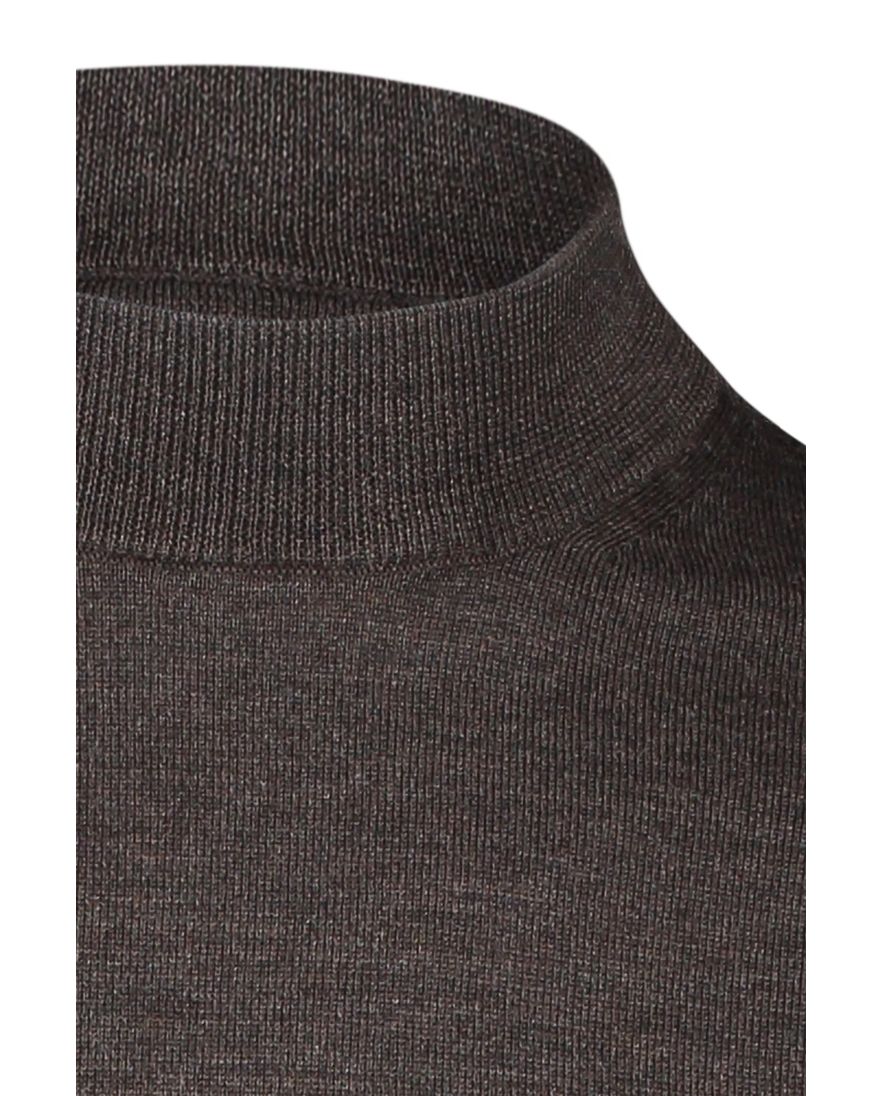 Portofino trui extra lange mouw bruin turtle neck