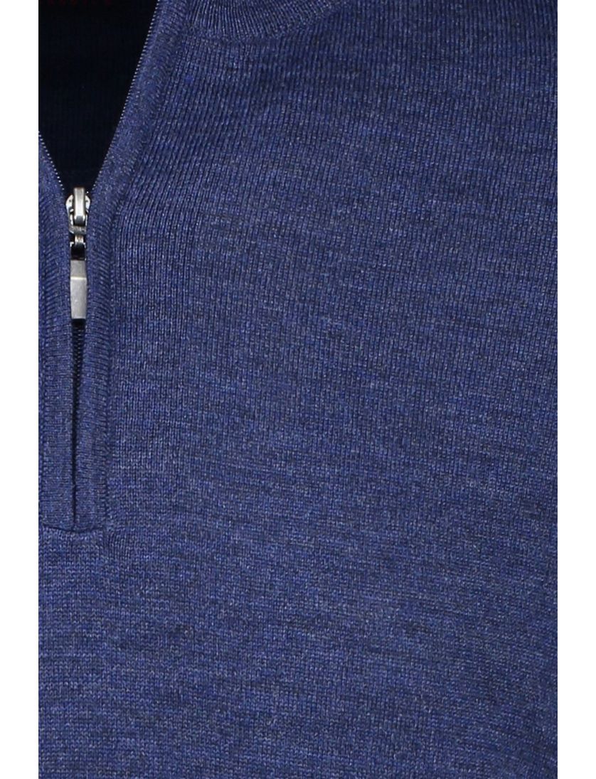 trui Portofino donkerblauw normale fit gemeleerd