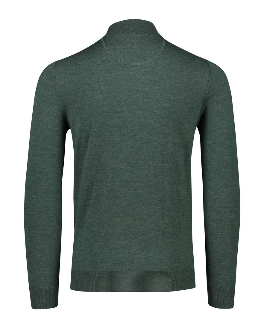 Portofino trui gemeleerd groen merinowol