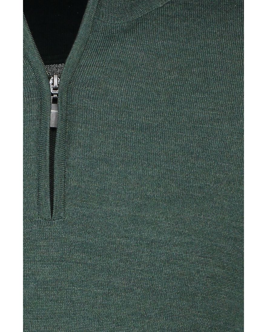 Portofino trui gemeleerd groen merinowol