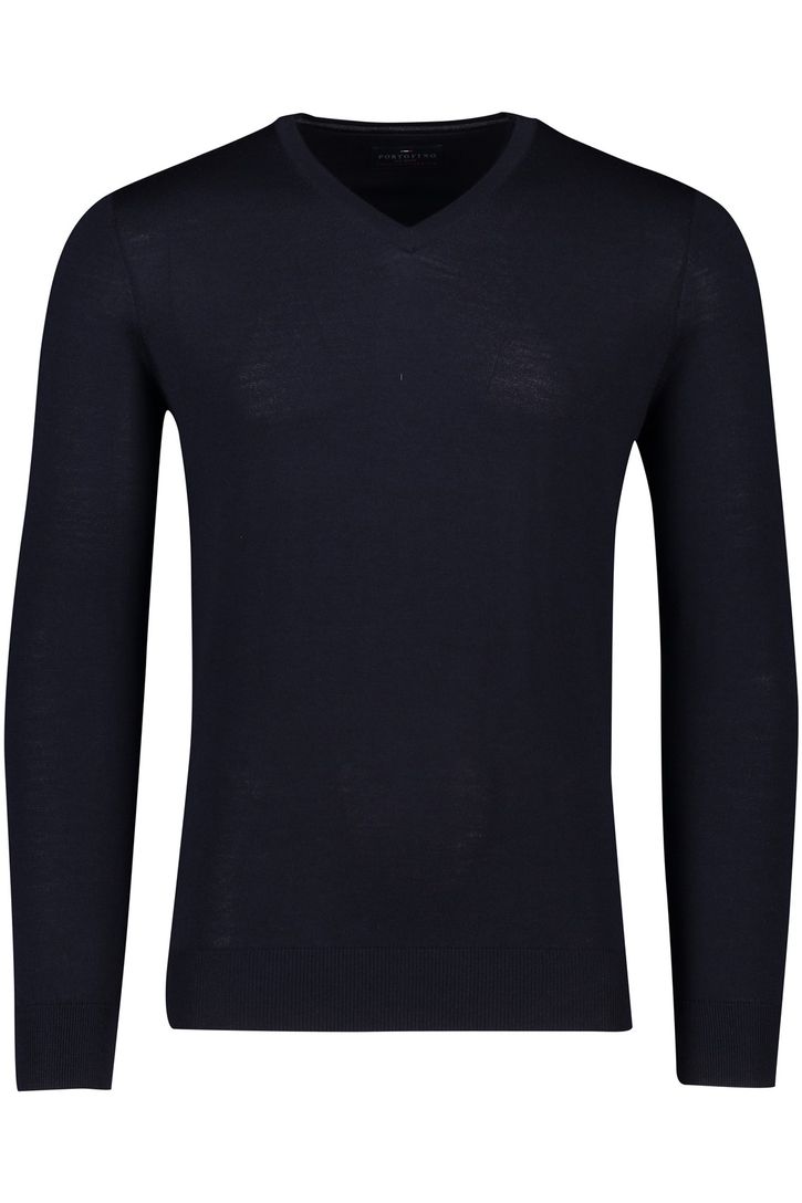 trui Portofino donkerblauw v hals