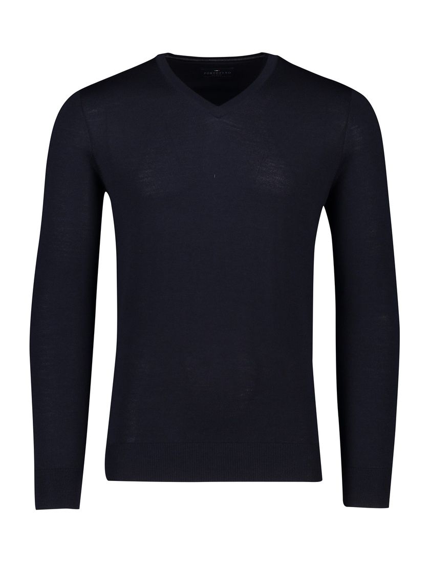 trui Portofino donkerblauw v hals
