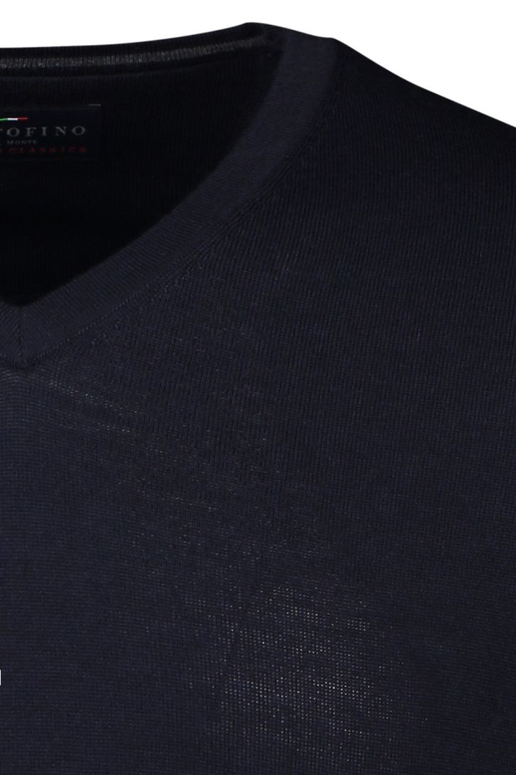 trui Portofino donkerblauw v hals