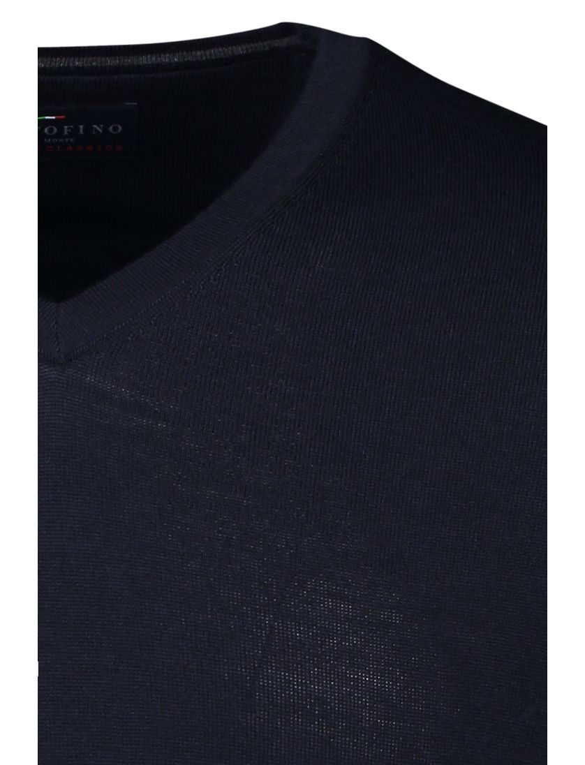 trui Portofino donkerblauw v hals