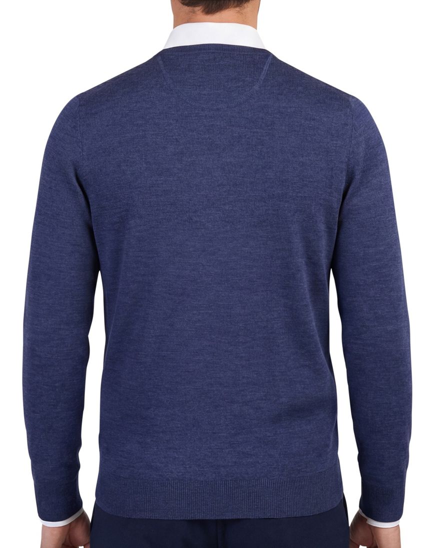 Portofino trui donkerblauw v hals