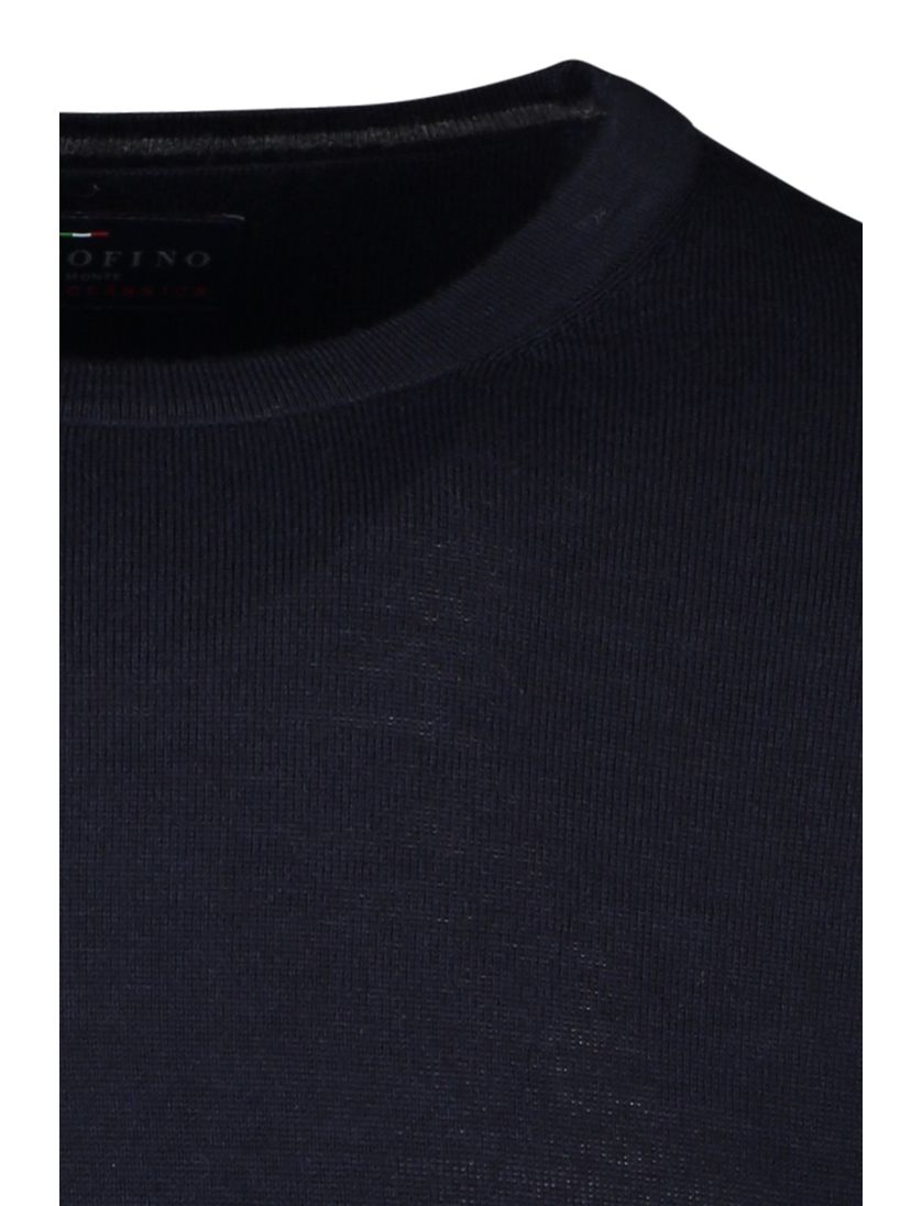 trui Portofino donkerblauw effen