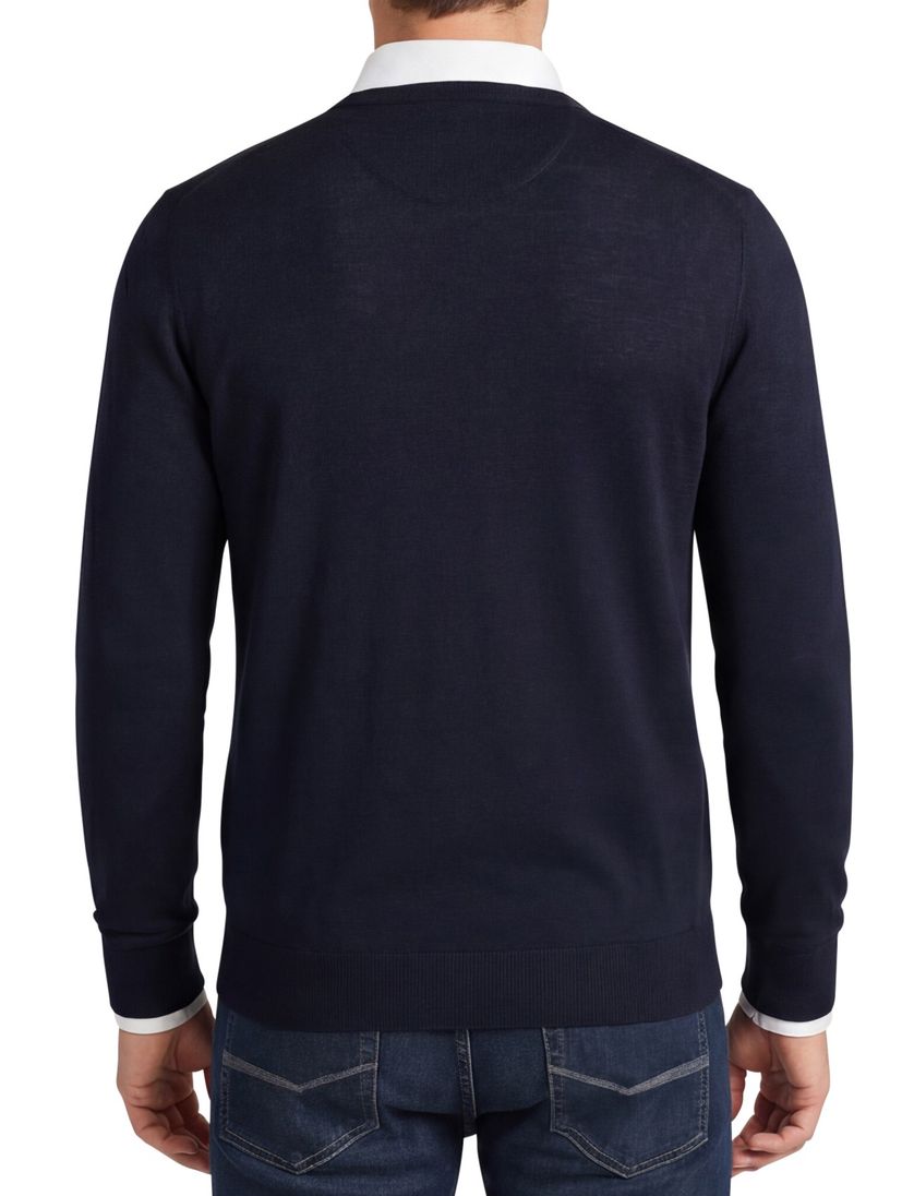 trui Portofino donkerblauw effen