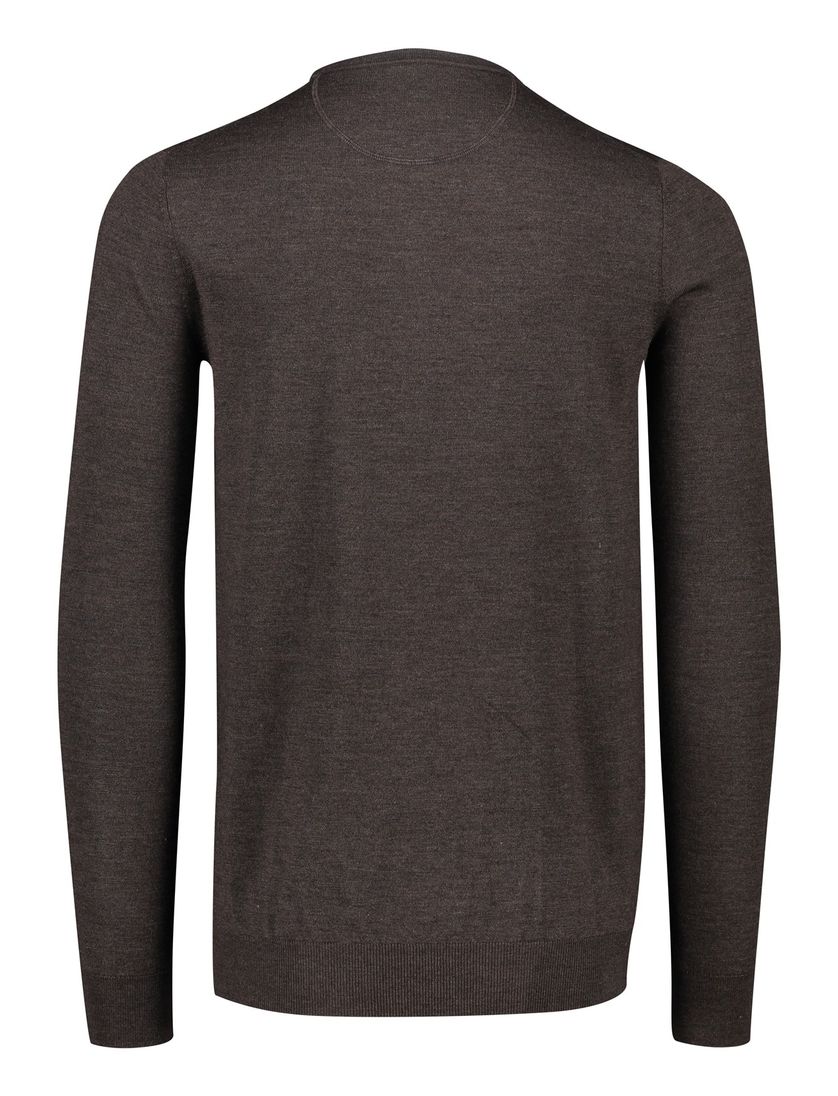 trui extra lange mouwlengte Portofino bruin gemeleerd