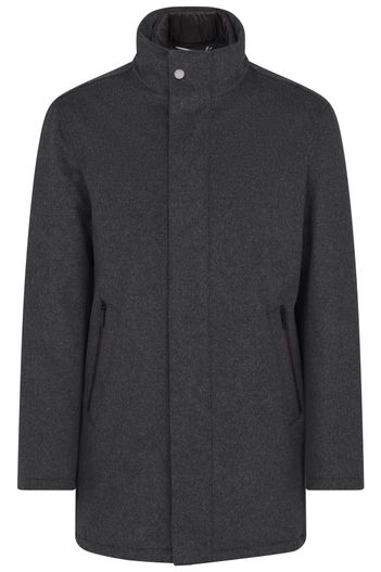 Bugatti Bugatti winterjas antraciet wolmix effen
