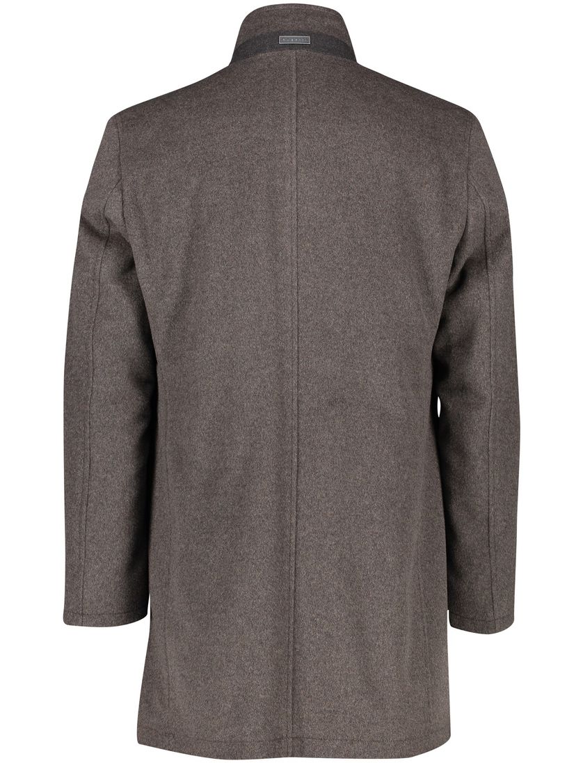 Bugatti bruine winterjas gemeleerd wol