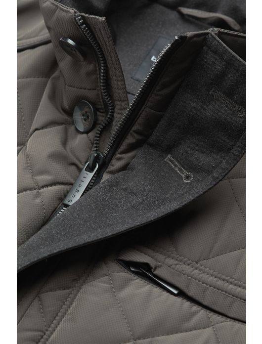 winterjas groen Bugatti capuchon in kraag