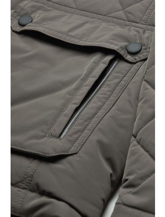 winterjas groen Bugatti capuchon in kraag