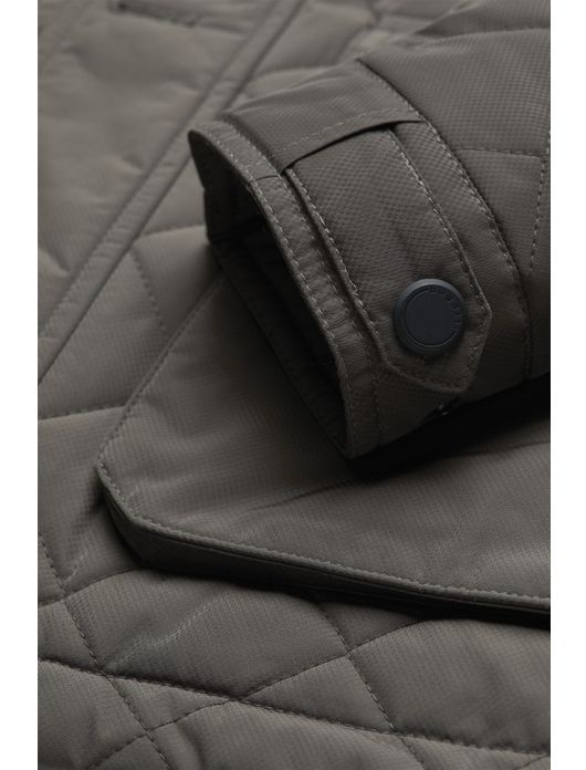 winterjas groen Bugatti capuchon in kraag