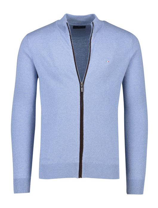 Extra lang Portofino vest lichtblauw