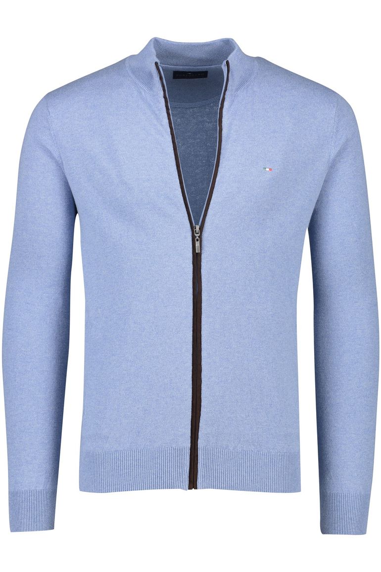 Extra lang Portofino vest lichtblauw