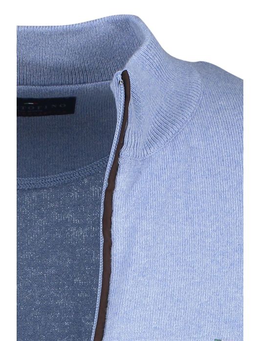 Extra lang Portofino vest lichtblauw