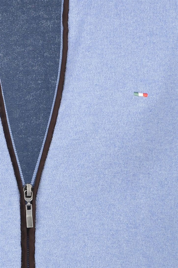 Portofino vest extra lang lichtblauw